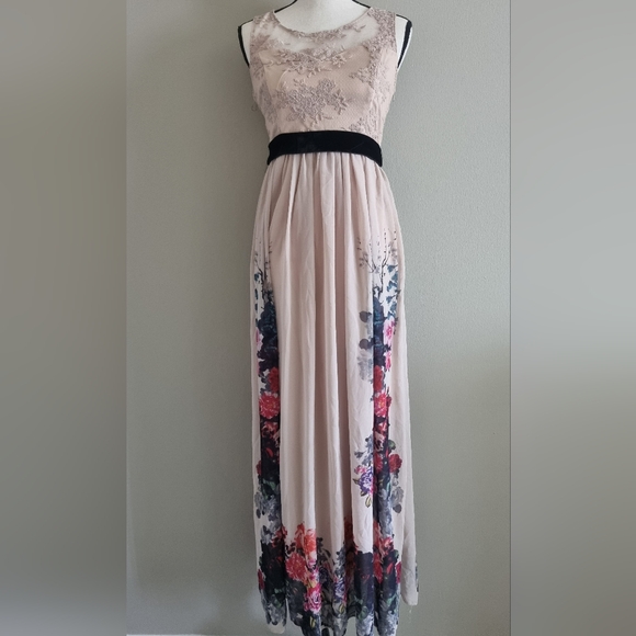 Bridgerton feel Elegant lace detail chiffon dress - Picture 4 of 4